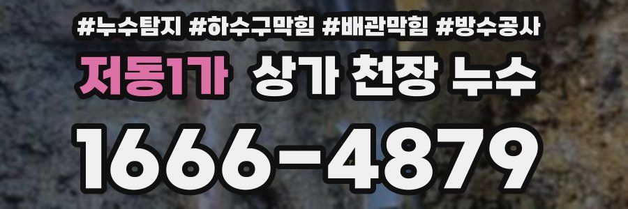 저동1가 상가 천장 누수