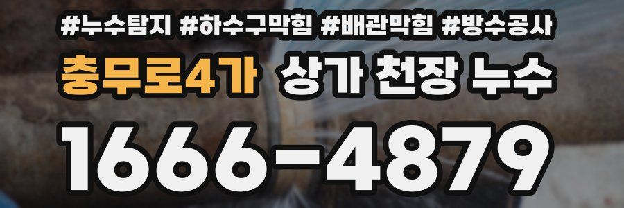 충무로4가 상가 천장 누수