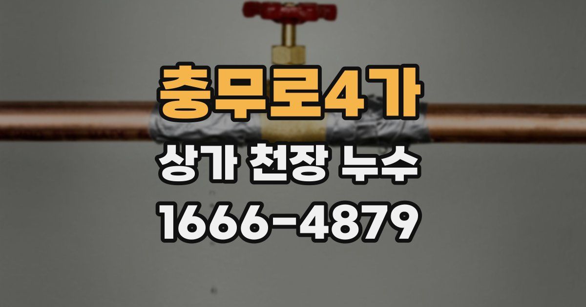 충무로4가 상가 천장 누수
