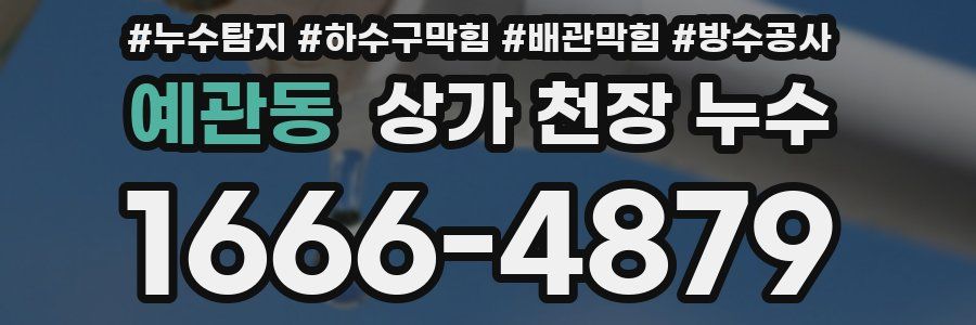 예관동 상가 천장 누수
