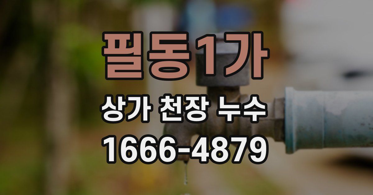 필동1가 상가 천장 누수