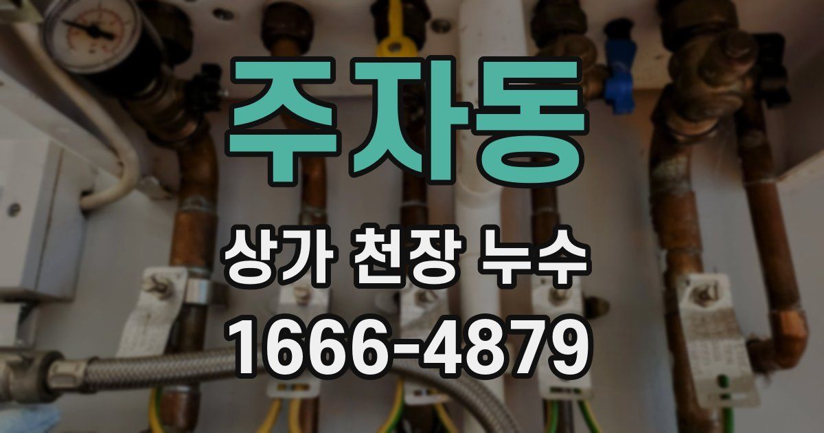 주자동 상가 천장 누수