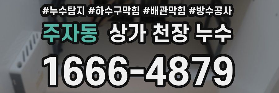 주자동 상가 천장 누수