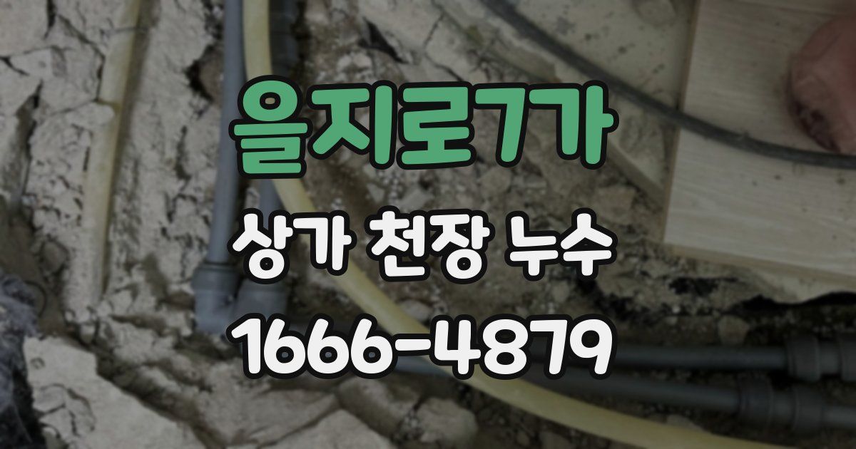 을지로7가 상가 천장 누수