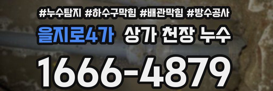 을지로4가 상가 천장 누수