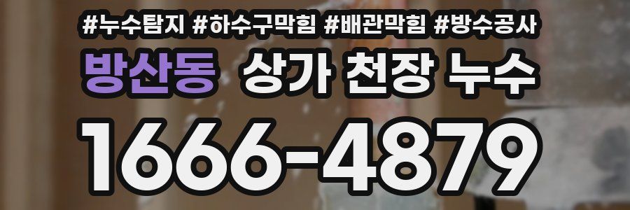 방산동 상가 천장 누수