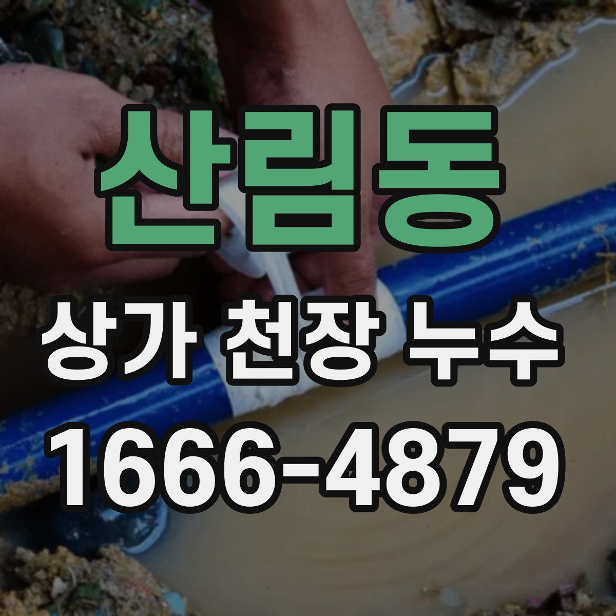 산림동 상가 천장 누수
