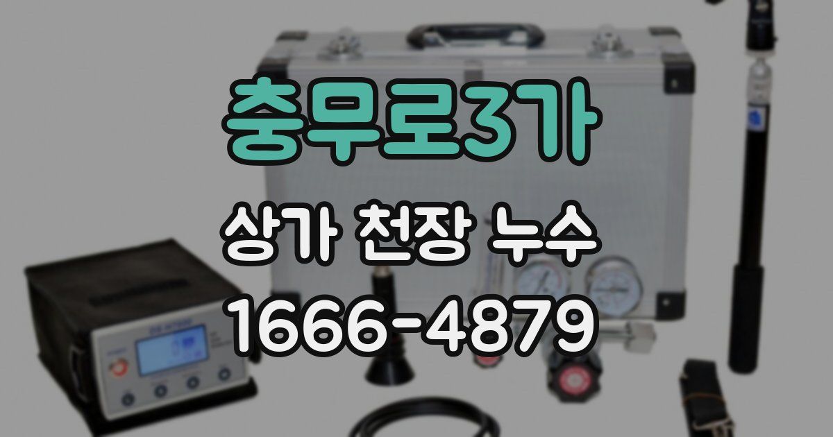 충무로3가 상가 천장 누수