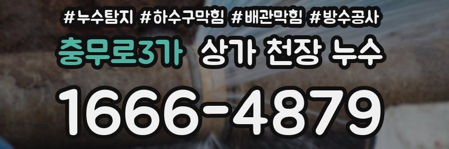 충무로3가 상가 천장 누수