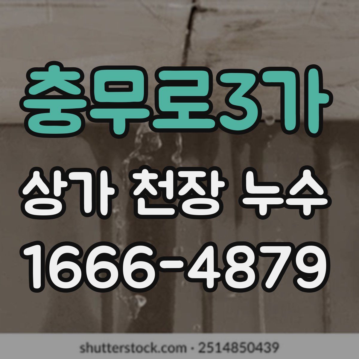 충무로3가 상가 천장 누수