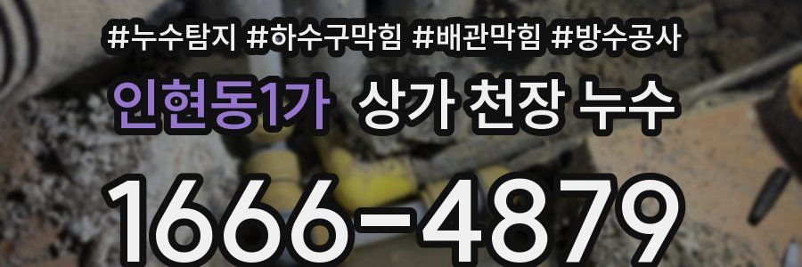 인현동1가 상가 천장 누수