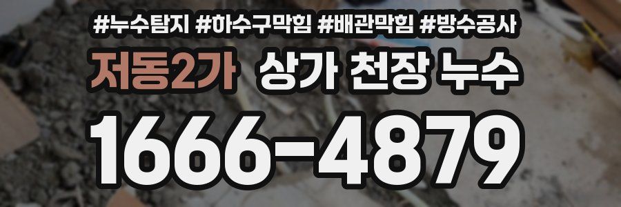 저동2가 상가 천장 누수