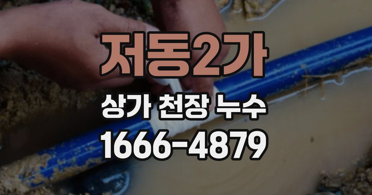 저동2가 상가 천장 누수
