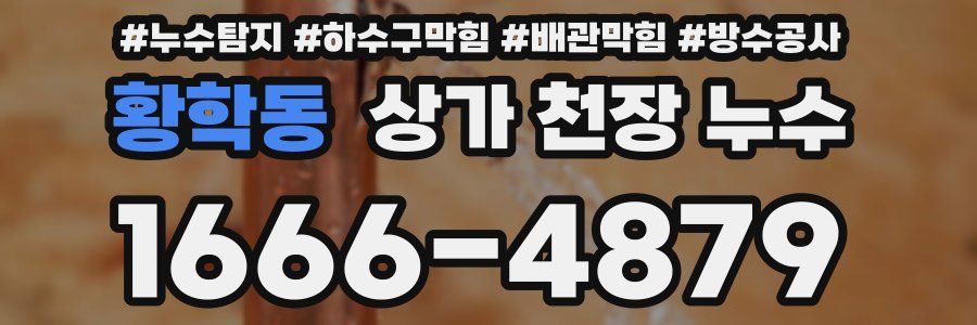 황학동 상가 천장 누수