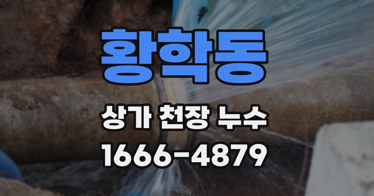 황학동 상가 천장 누수