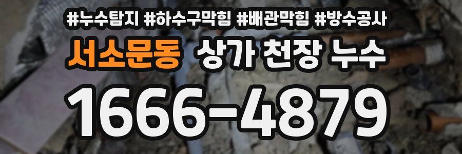 서소문동 상가 천장 누수