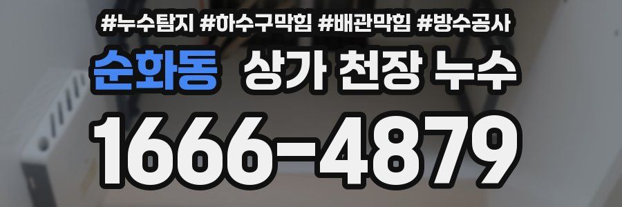 순화동 상가 천장 누수