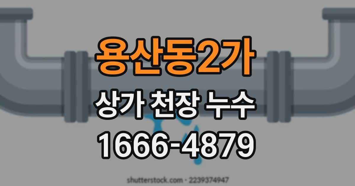 용산동2가 상가 천장 누수