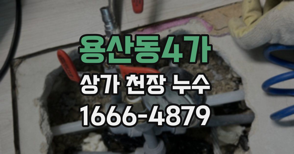 용산동4가 상가 천장 누수