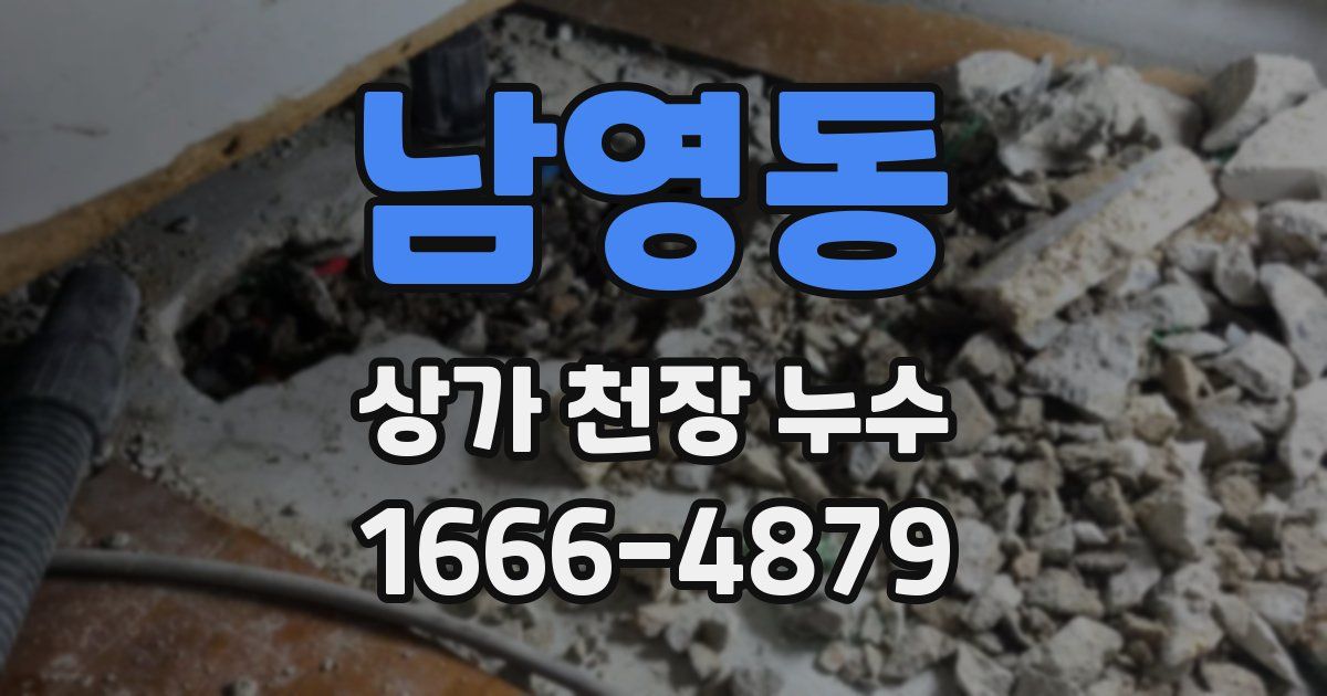 남영동 상가 천장 누수
