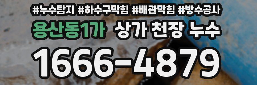 용산동1가 상가 천장 누수