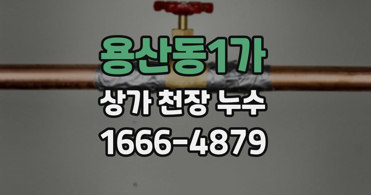 용산동1가 상가 천장 누수