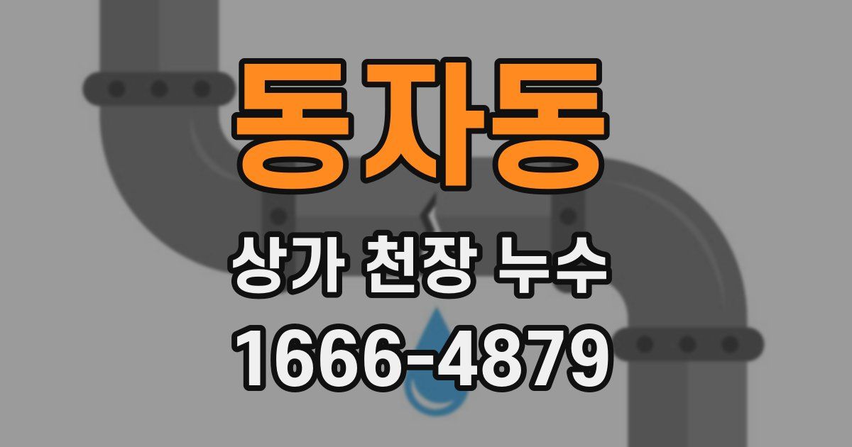 동자동 상가 천장 누수