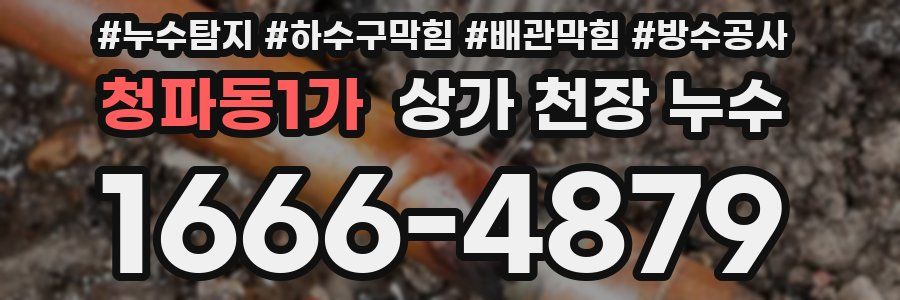 청파동1가 상가 천장 누수