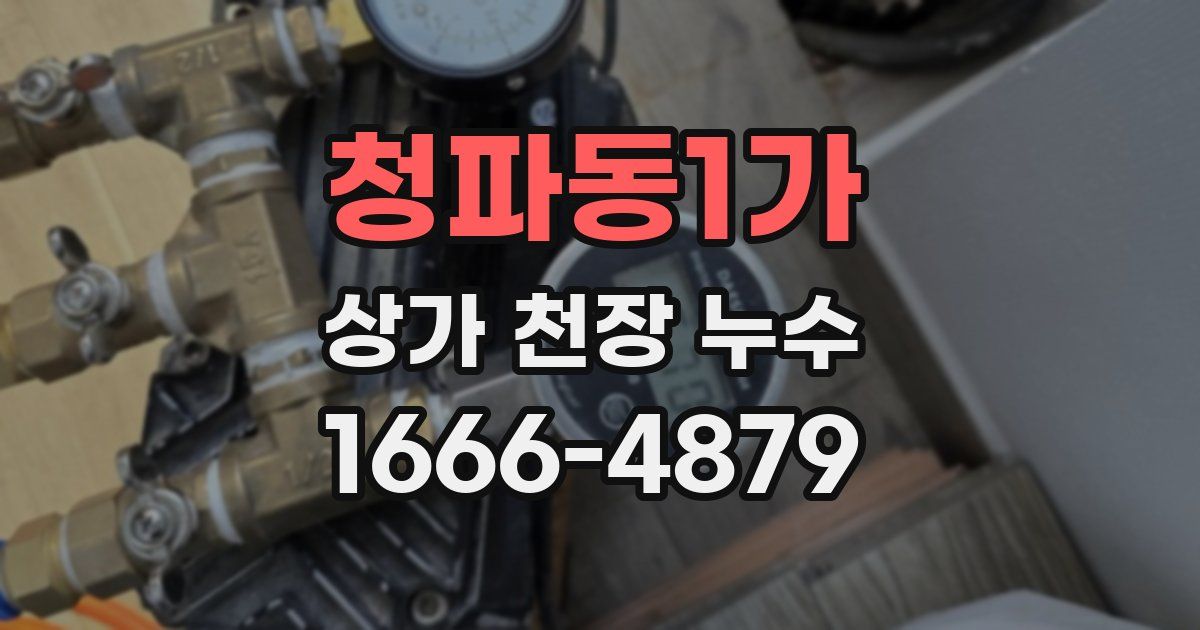 청파동1가 상가 천장 누수