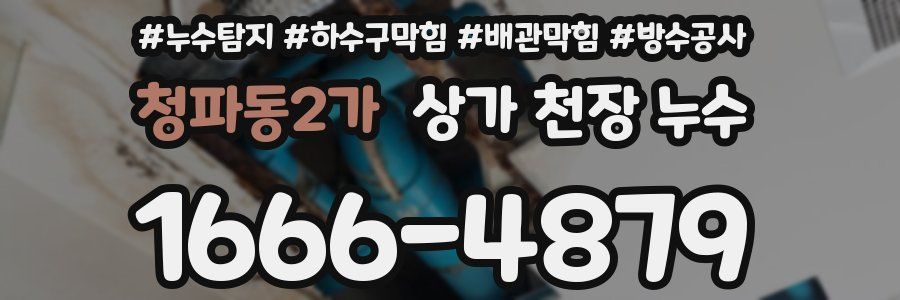청파동2가 상가 천장 누수