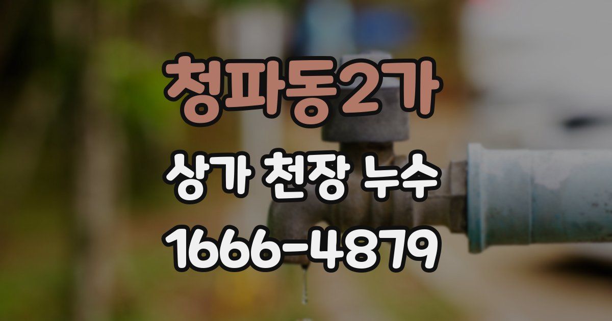 청파동2가 상가 천장 누수