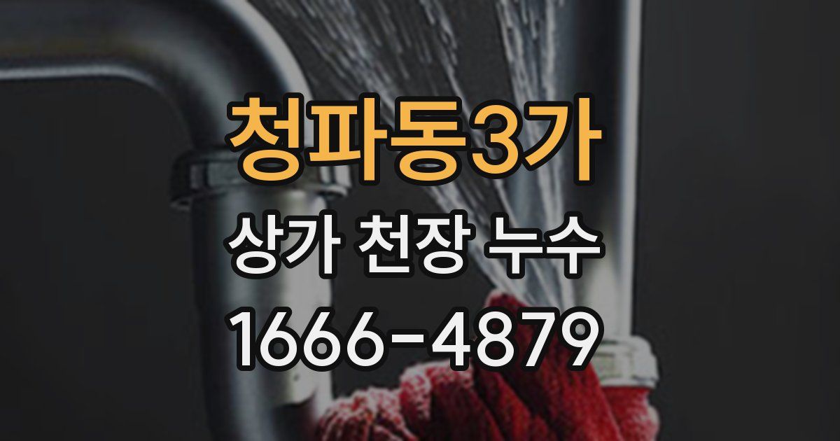 청파동3가 상가 천장 누수