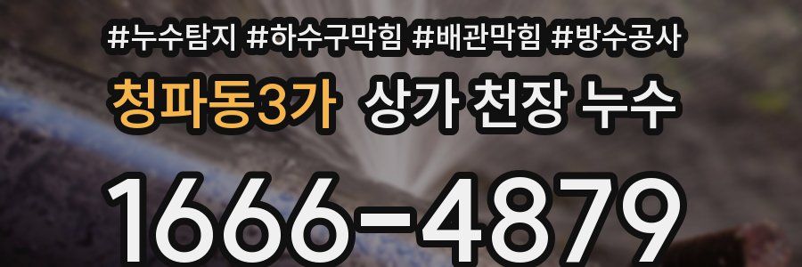 청파동3가 상가 천장 누수