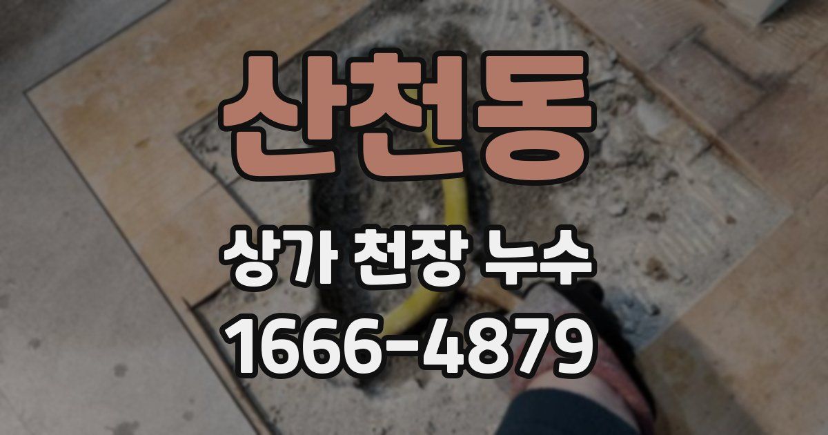 산천동 상가 천장 누수