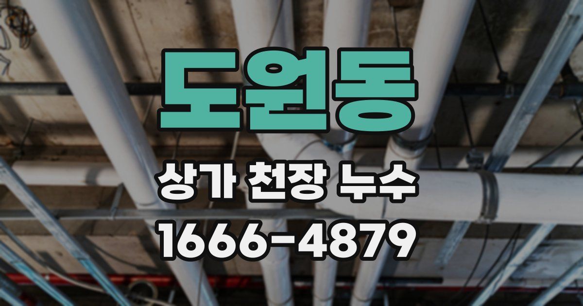 도원동 상가 천장 누수