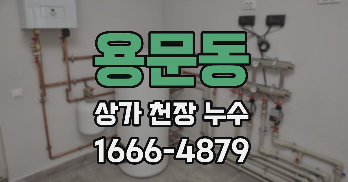 용문동 상가 천장 누수