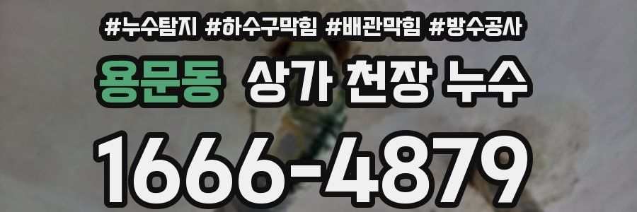 용문동 상가 천장 누수