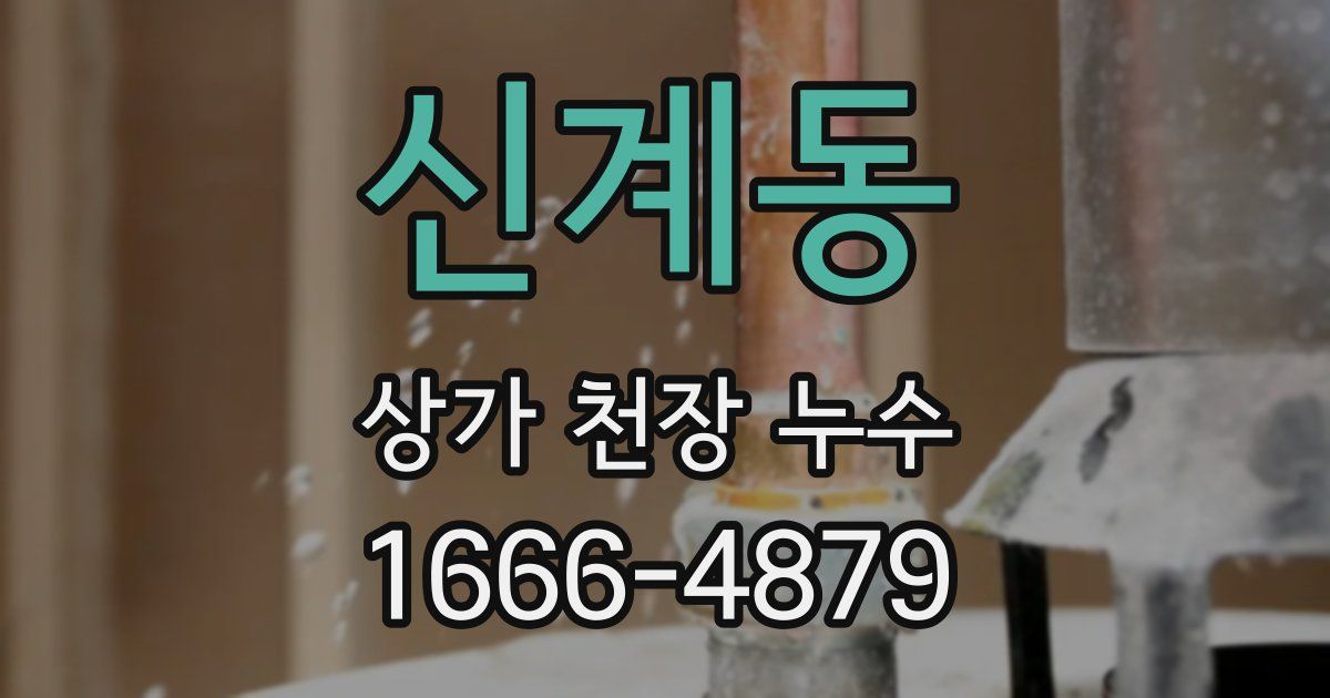신계동 상가 천장 누수