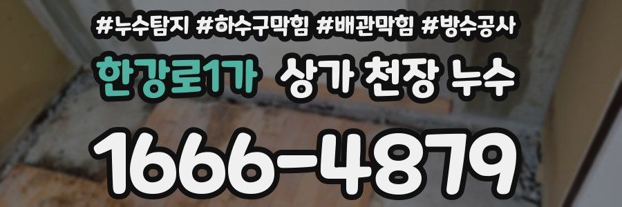 한강로1가 상가 천장 누수