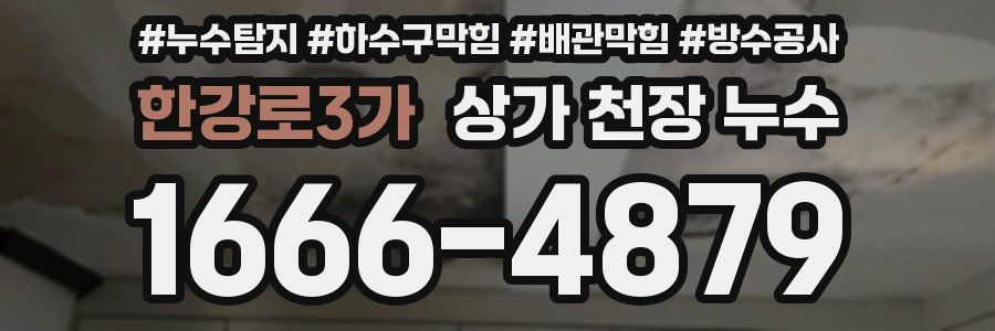 한강로3가 상가 천장 누수