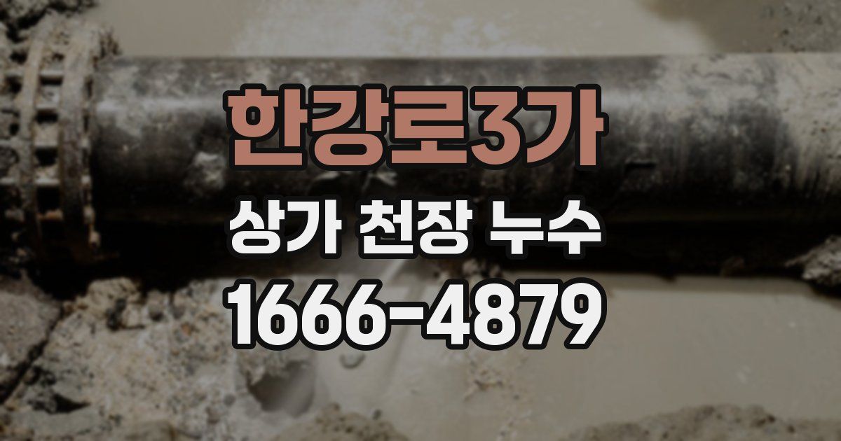한강로3가 상가 천장 누수