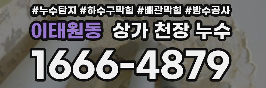 이태원동 상가 천장 누수
