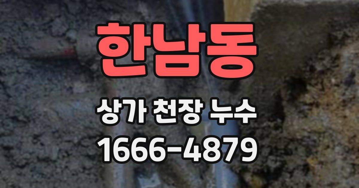 한남동 상가 천장 누수