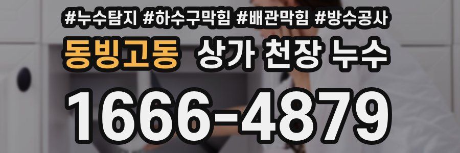 동빙고동 상가 천장 누수