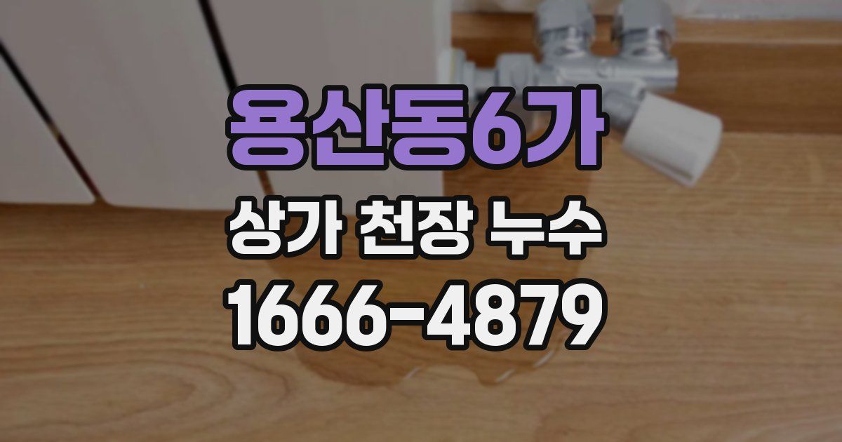 용산동6가 상가 천장 누수