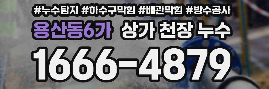 용산동6가 상가 천장 누수