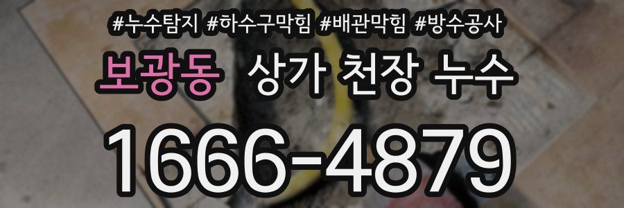 보광동 상가 천장 누수