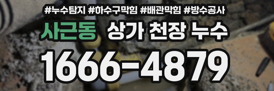사근동 상가 천장 누수