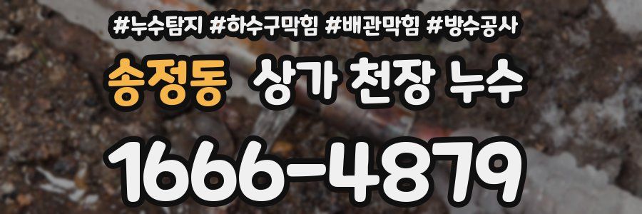송정동 상가 천장 누수