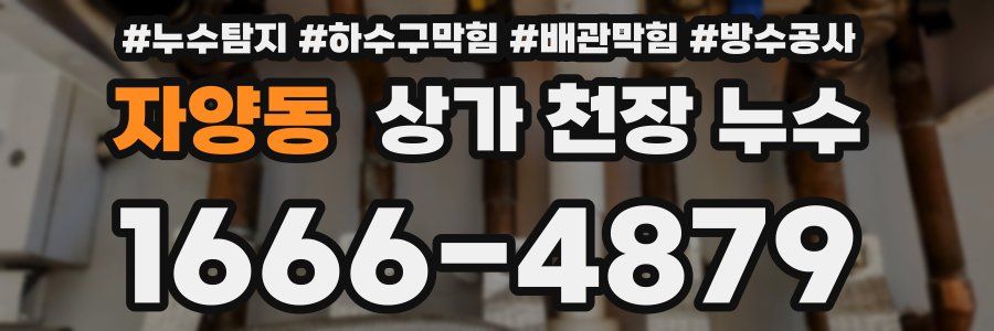 자양동 상가 천장 누수